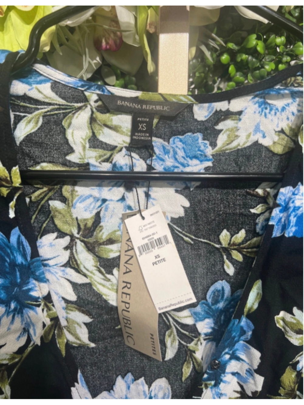 Banana Republic Ecovero 3/4 Sleeves Wrap Floral Summer Top Blouse size XS - Picture 4 of 12